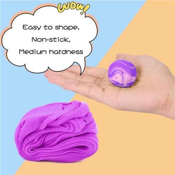 HOLICOLOR 56 Colors Air Dry Clay, Modeling Clay Kit Magic Clay with Tools - Picture 2 of 7